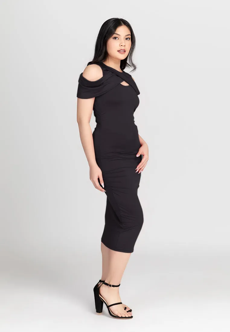 SOLSTICE Ruched Bodycon Dress