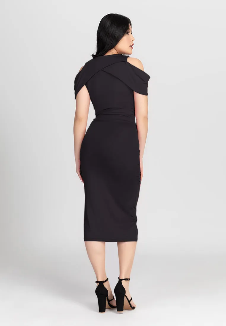 SOLSTICE Ruched Bodycon Dress