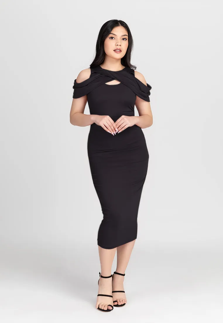 SOLSTICE Ruched Bodycon Dress