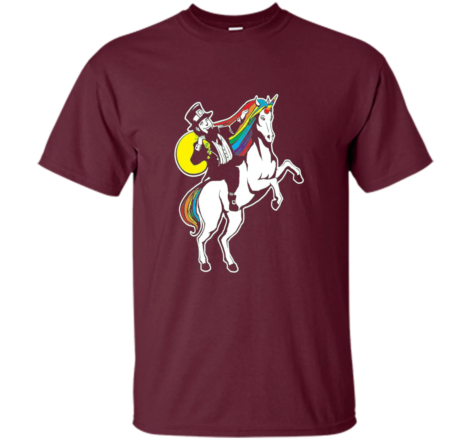 St Patrick's Day Lepricorn Leprechaun Riding Unicorn T-Shirt