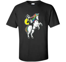 St Patrick's Day Lepricorn Leprechaun Riding Unicorn T-Shirt