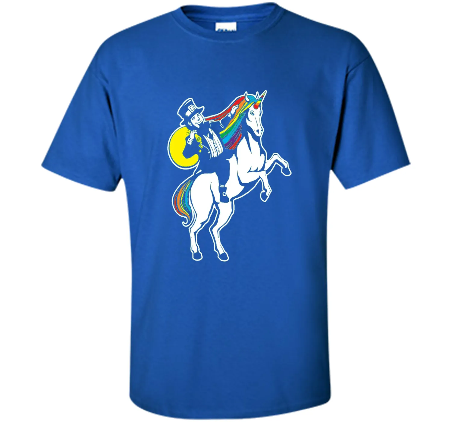 St Patrick's Day Lepricorn Leprechaun Riding Unicorn T-Shirt