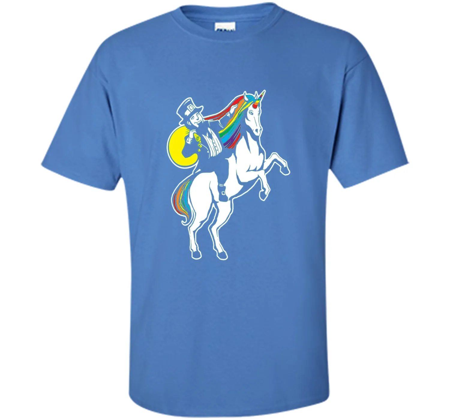 St Patrick's Day Lepricorn Leprechaun Riding Unicorn T-Shirt