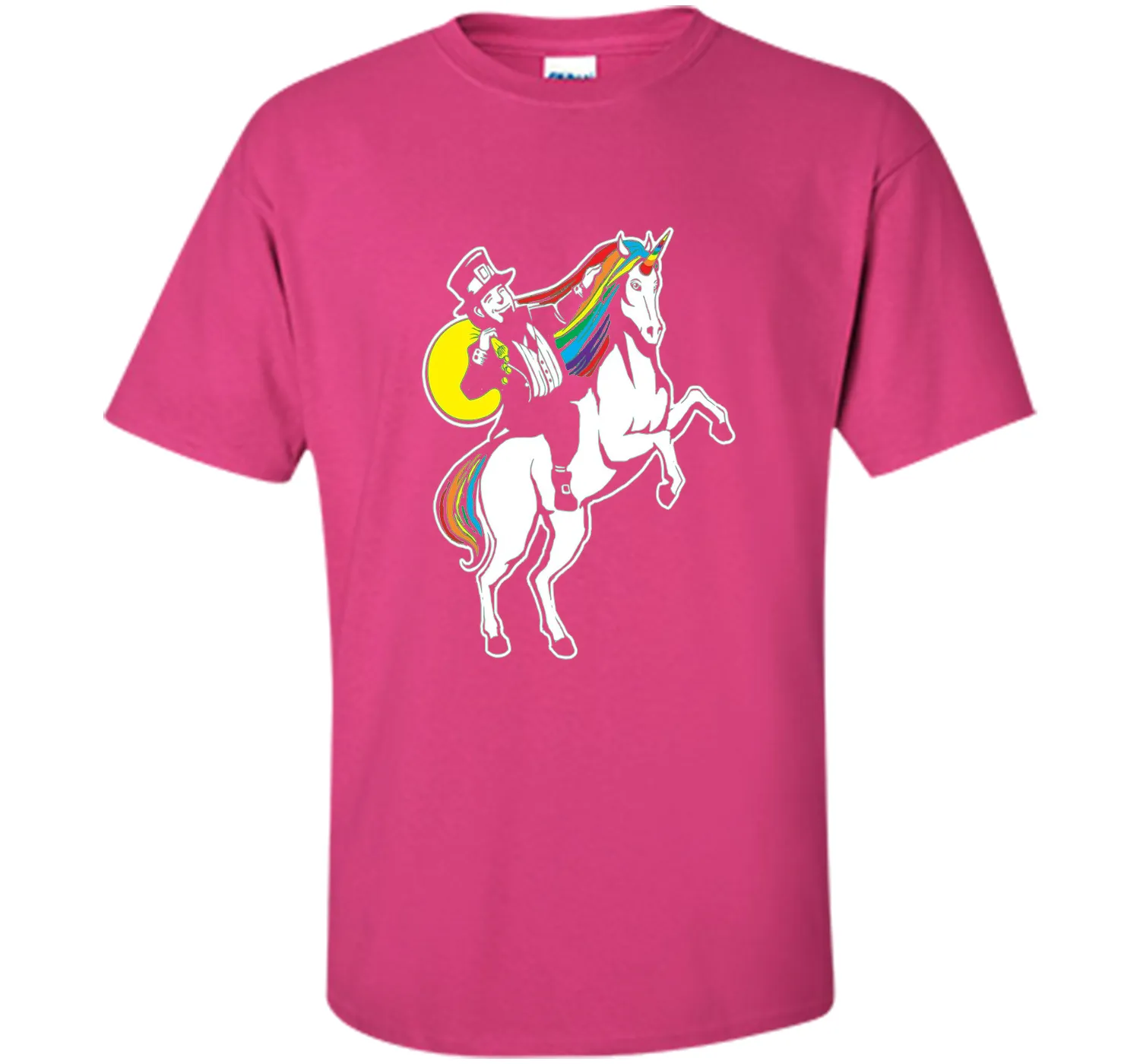 St Patrick's Day Lepricorn Leprechaun Riding Unicorn T-Shirt