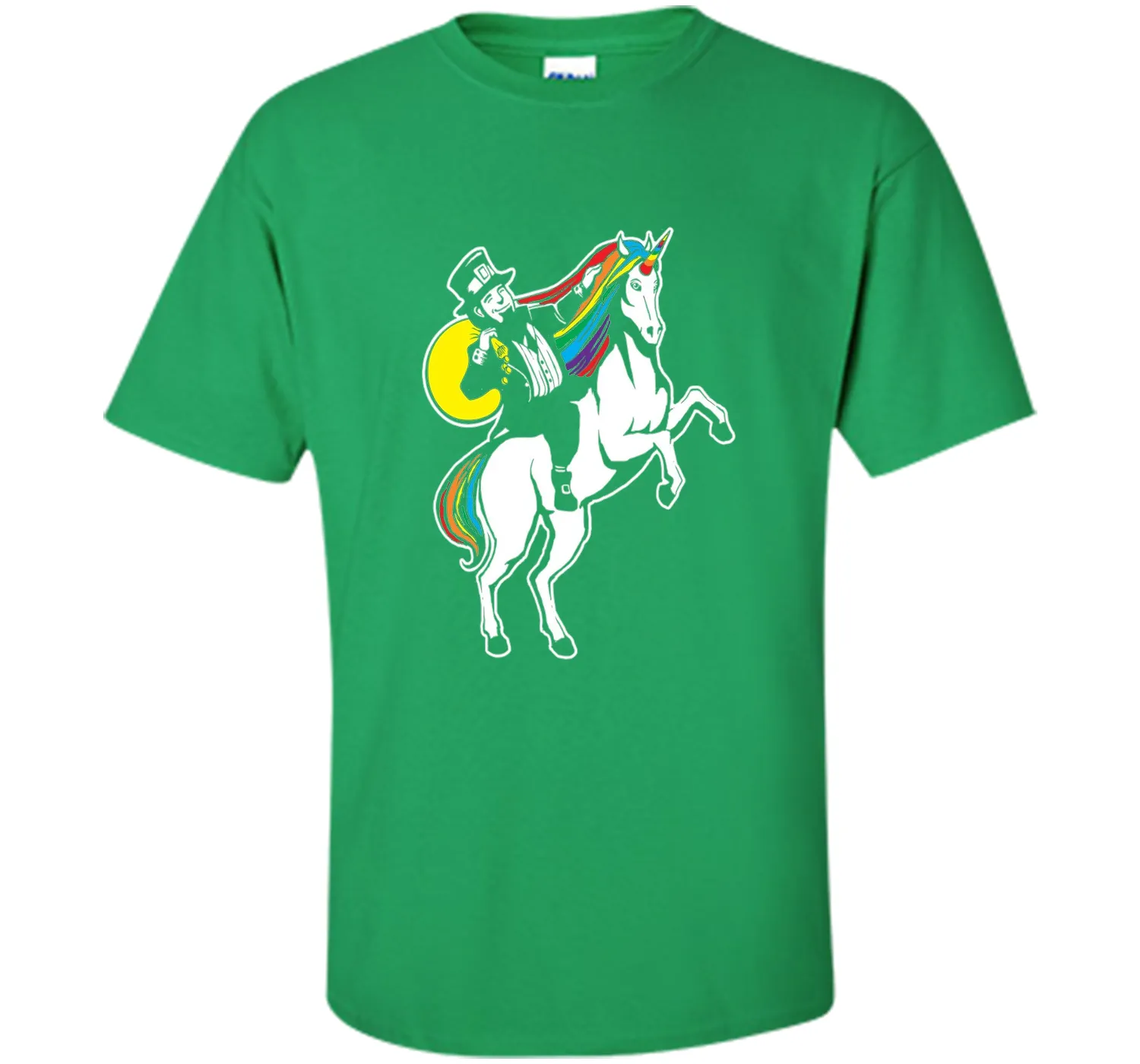 St Patrick's Day Lepricorn Leprechaun Riding Unicorn T-Shirt