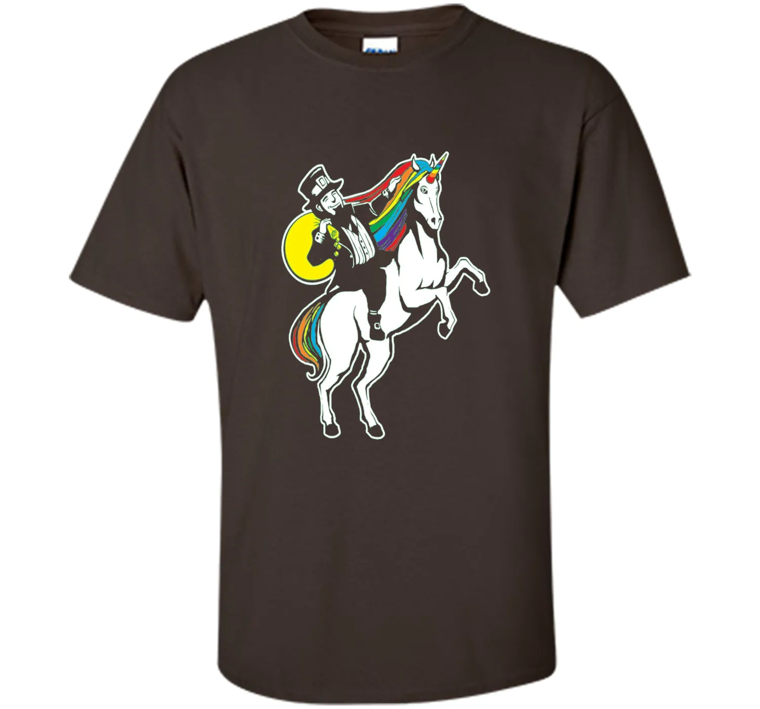 St Patrick's Day Lepricorn Leprechaun Riding Unicorn T-Shirt