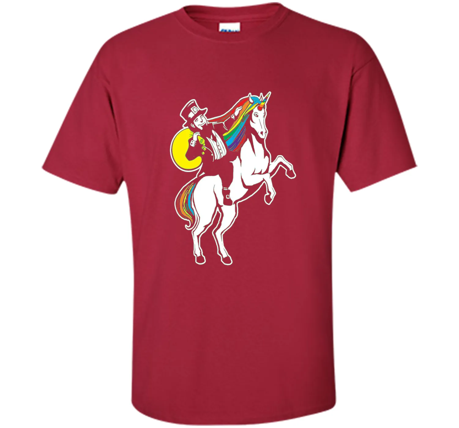 St Patrick's Day Lepricorn Leprechaun Riding Unicorn T-Shirt