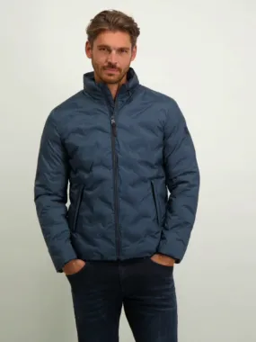 STATE OF ART DARK NAVY PRINTED JACKET