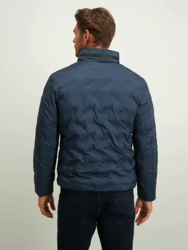 STATE OF ART DARK NAVY PRINTED JACKET