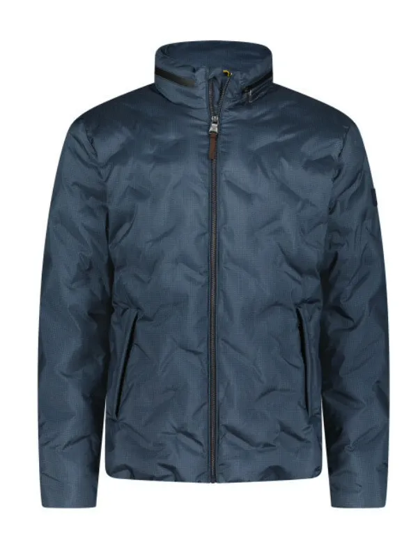 STATE OF ART DARK NAVY PRINTED JACKET