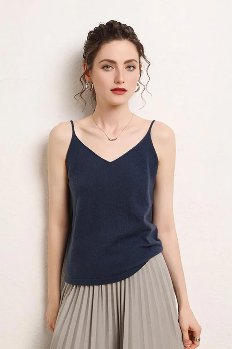 Strap Cashmere Tank Top