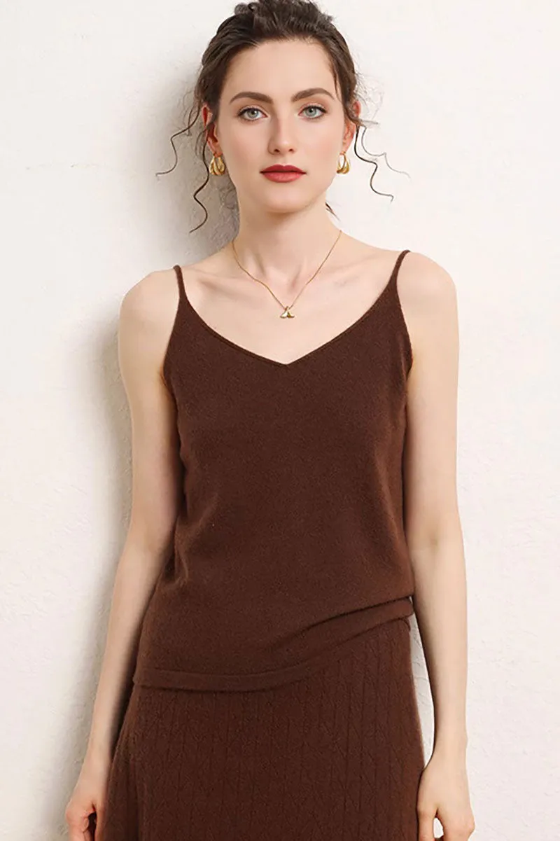 Strap Cashmere Tank Top
