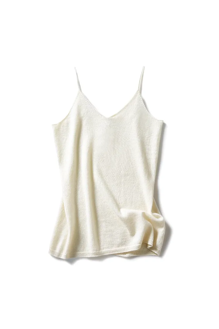 Strap Cashmere Tank Top