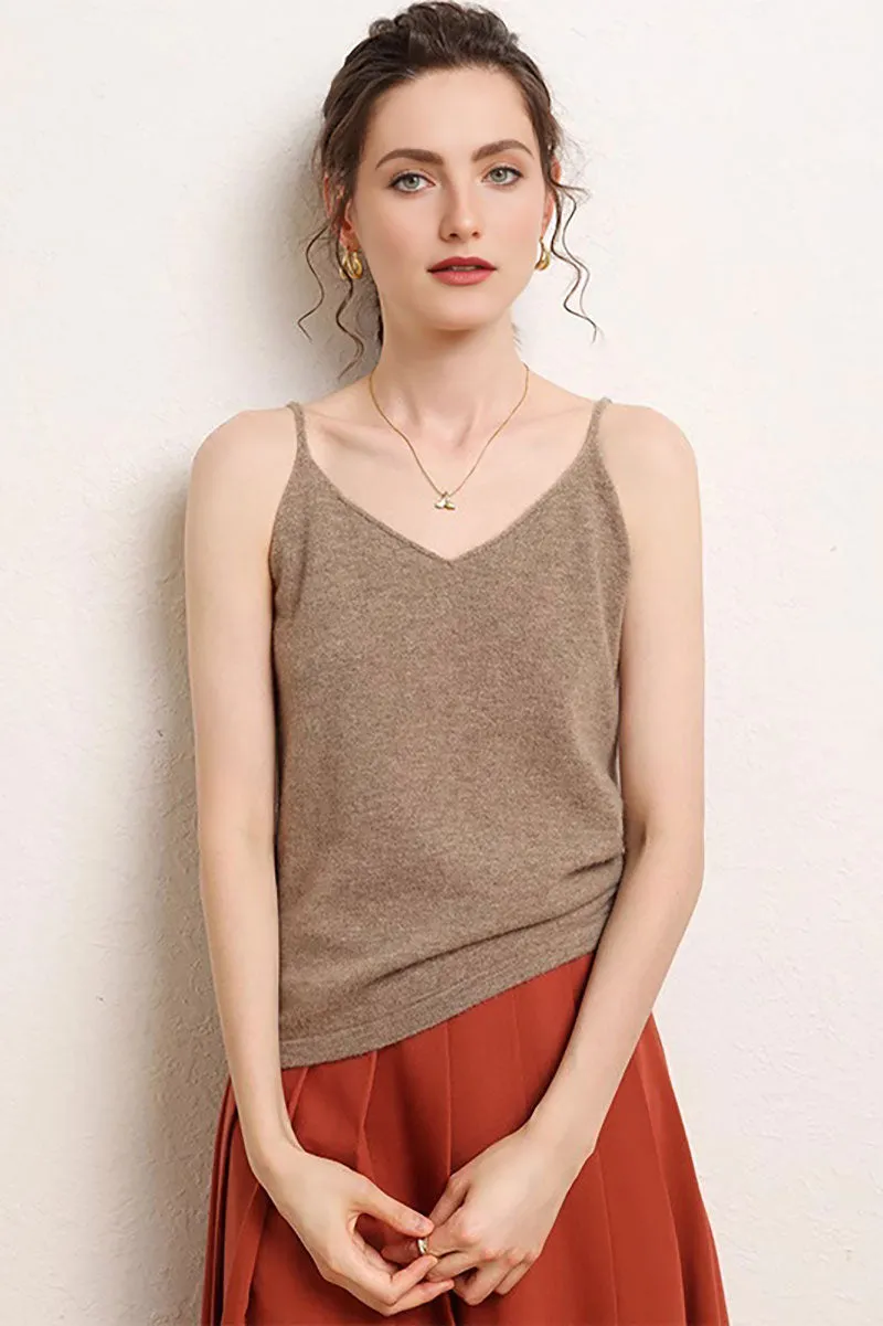 Strap Cashmere Tank Top