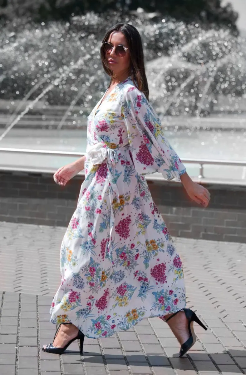 Summer Floral Wrap Dress ASTRID