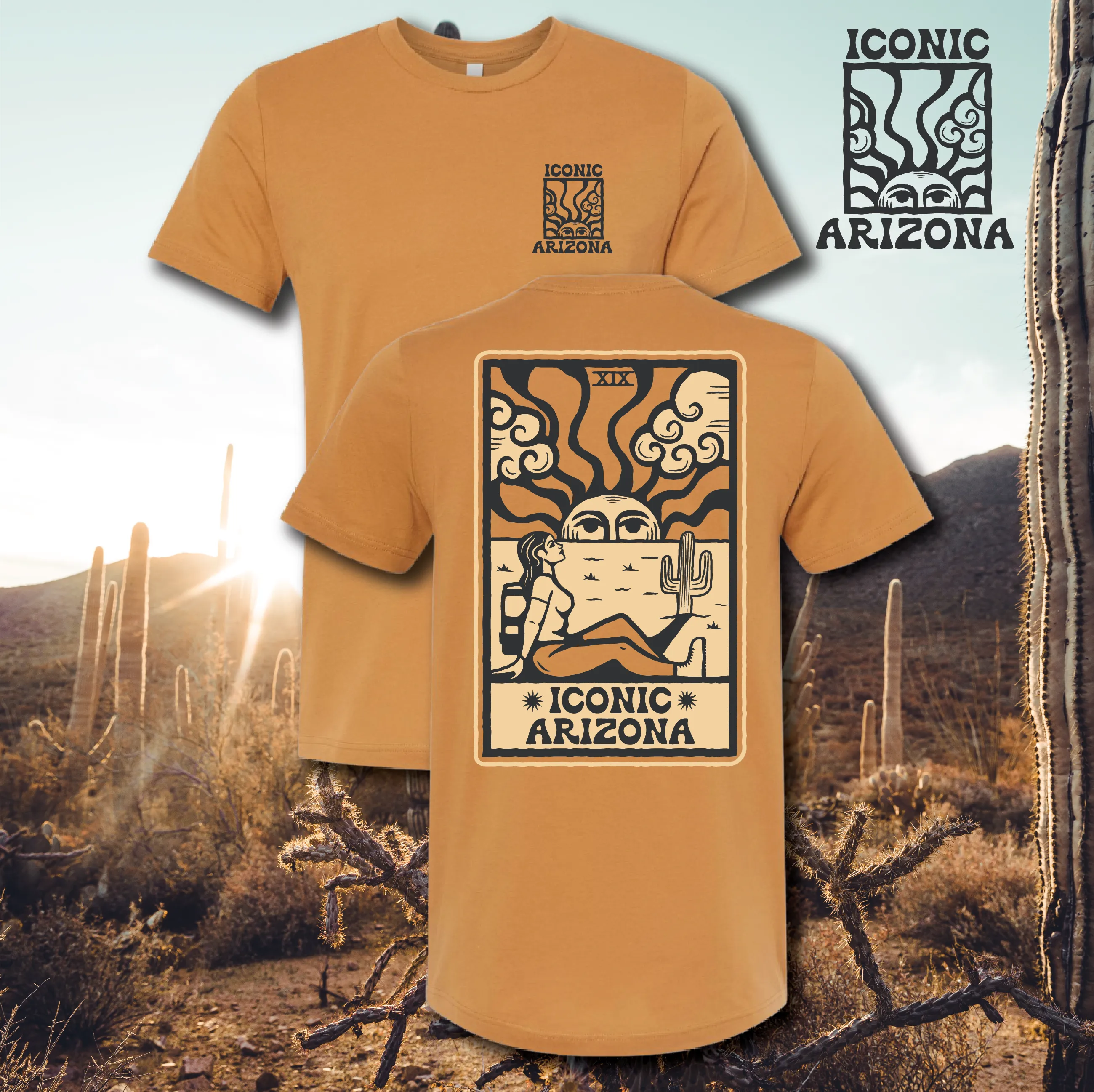 Sun Tarot Unisex Tee - Toast - FINAL SALE