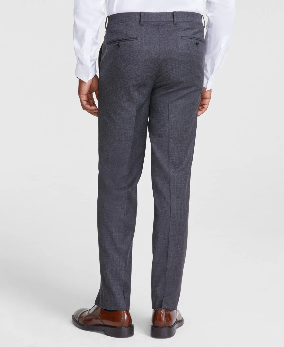 Tallia Mens Classic fit Dress Pants 32 / 32 Grey Solid