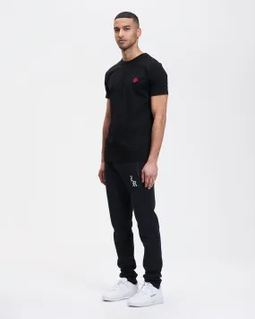 TEE 'CLASSIC ROSE' - BLACK