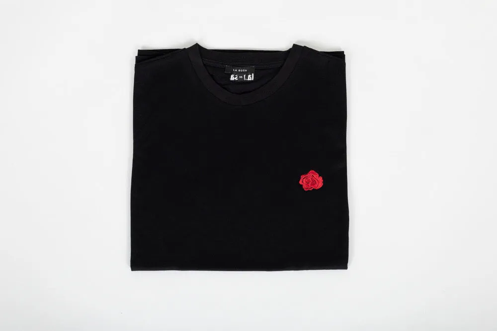 TEE 'CLASSIC ROSE' - BLACK