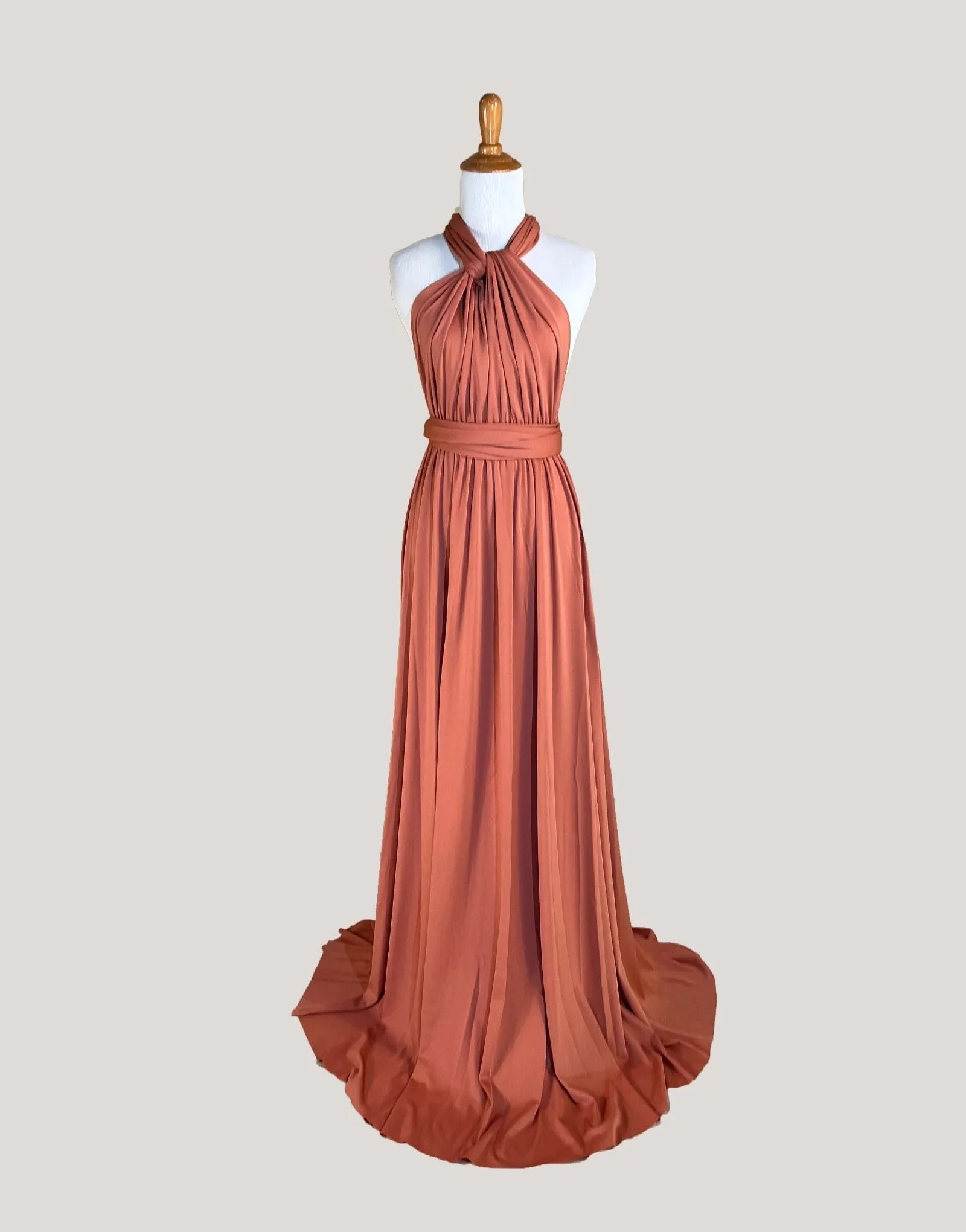 Terracotta Infinity Dress/ Wrap Convertible Bridesmaid Dress-S41