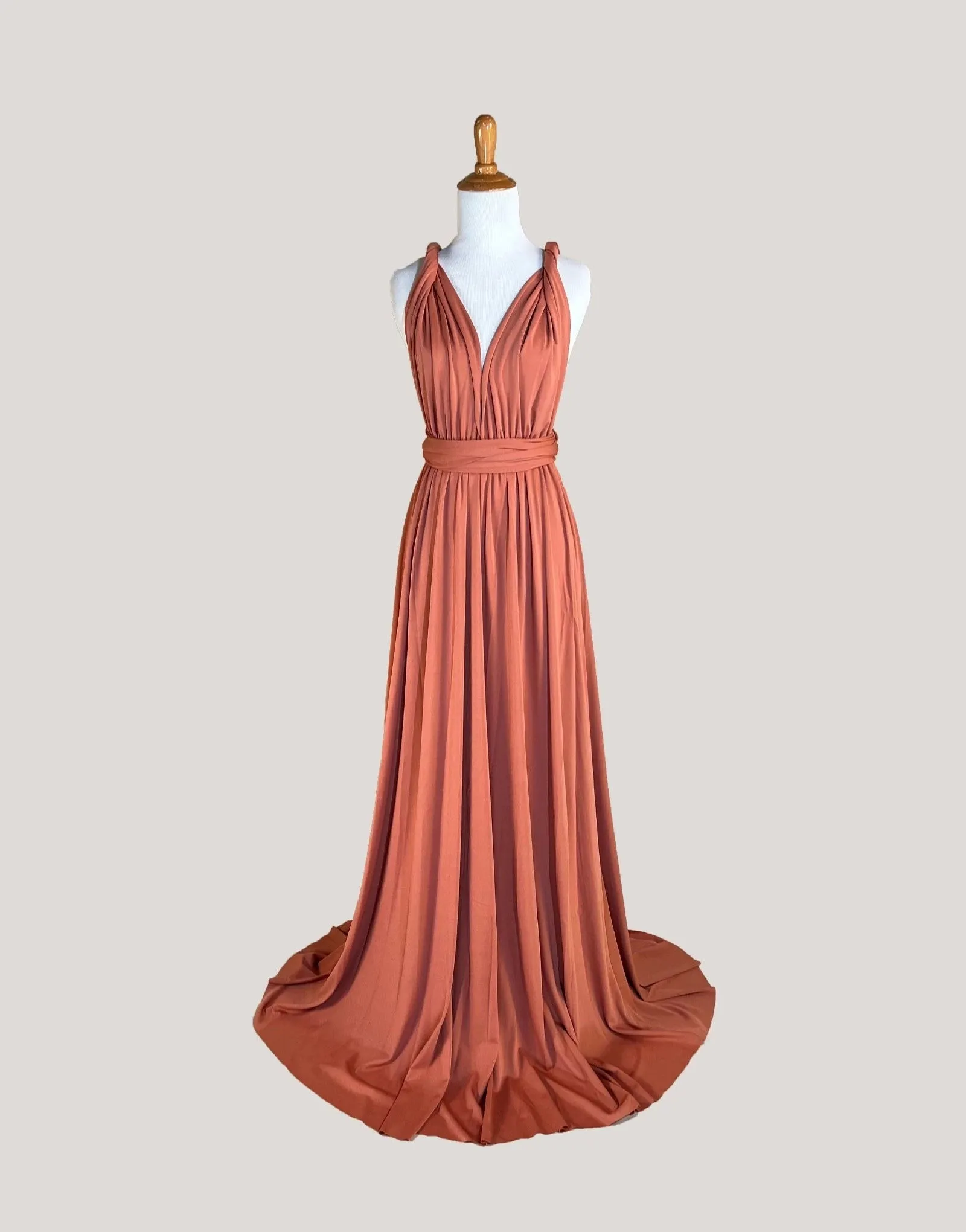 Terracotta Infinity Dress/ Wrap Convertible Bridesmaid Dress-S41