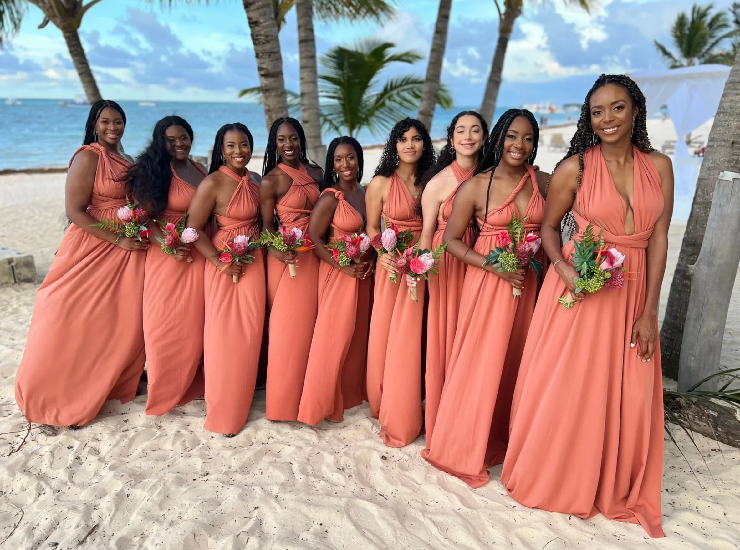 Terracotta Infinity Dress/ Wrap Convertible Bridesmaid Dress-S41