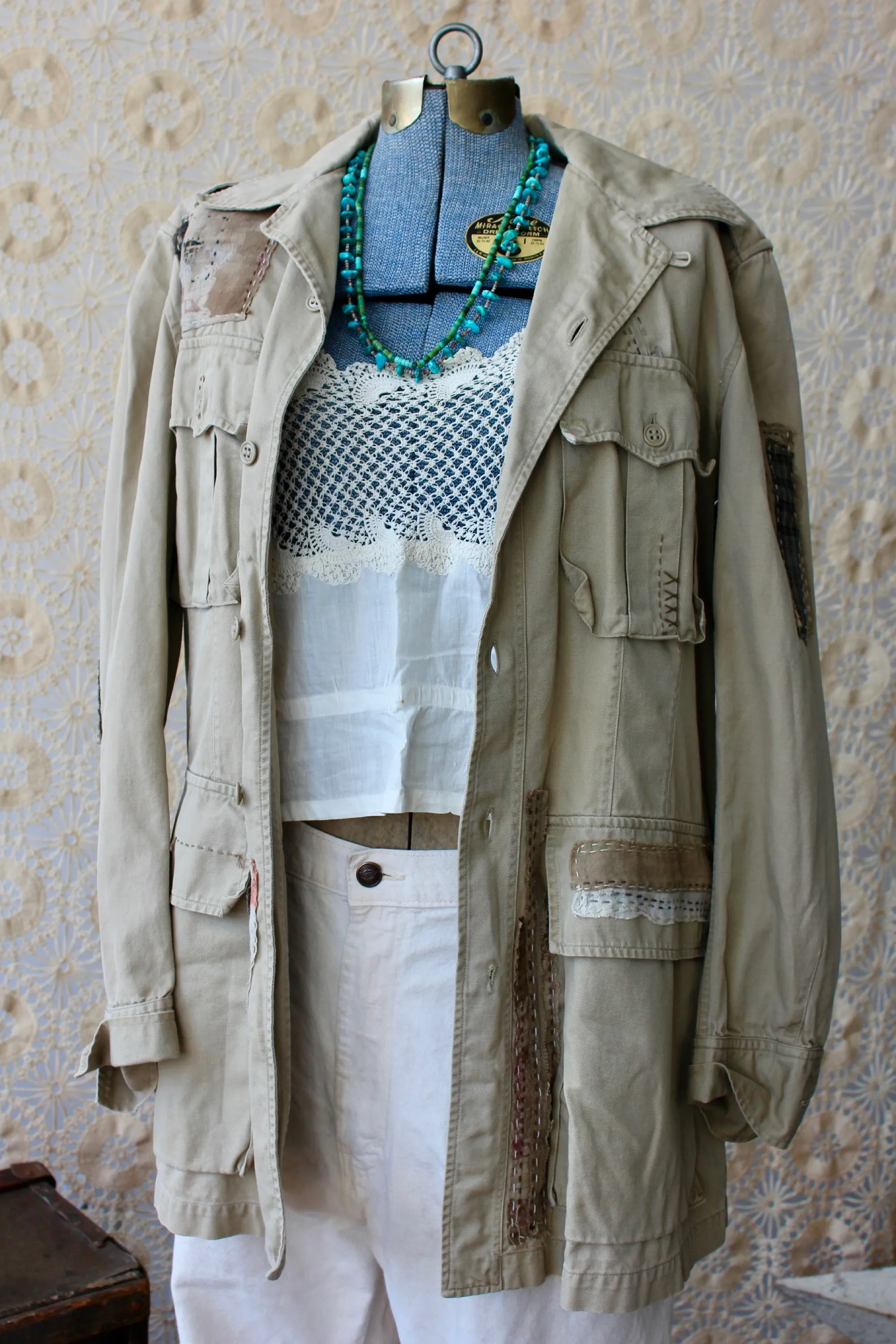 The Highlands Foundry Japanese Boro Patched British Ghurka Jacket THF116