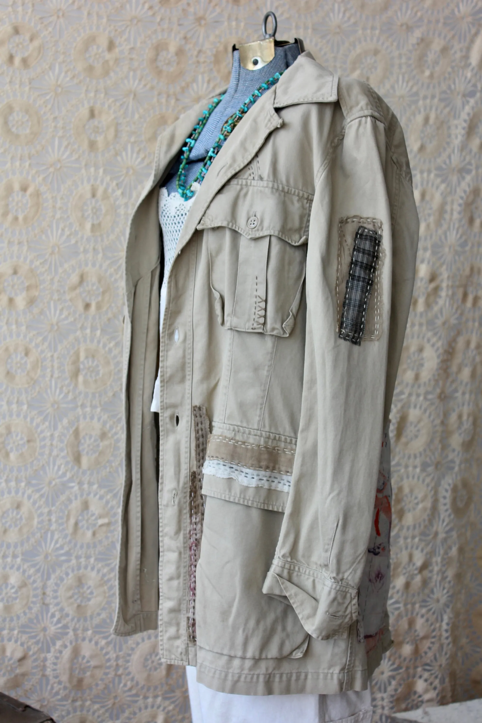 The Highlands Foundry Japanese Boro Patched British Ghurka Jacket THF116