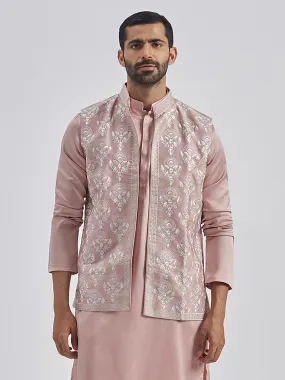VASTRAMAY Men's Beige - Nehru Jacket