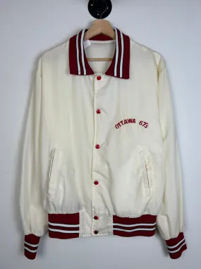 Vintage 80's OHL Ottawa 67's White Varsity Jacket