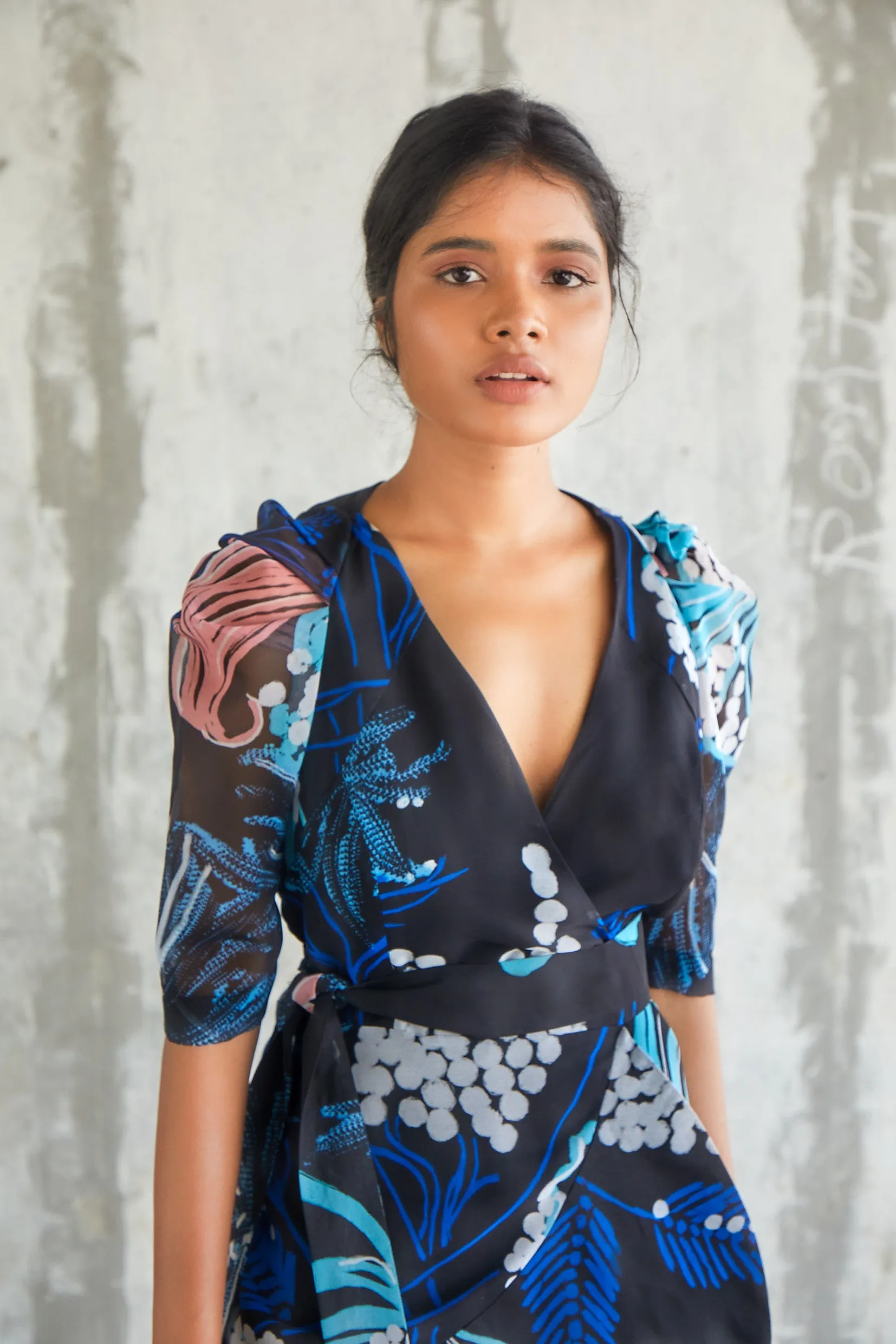 Windowleaf Wrap Dress