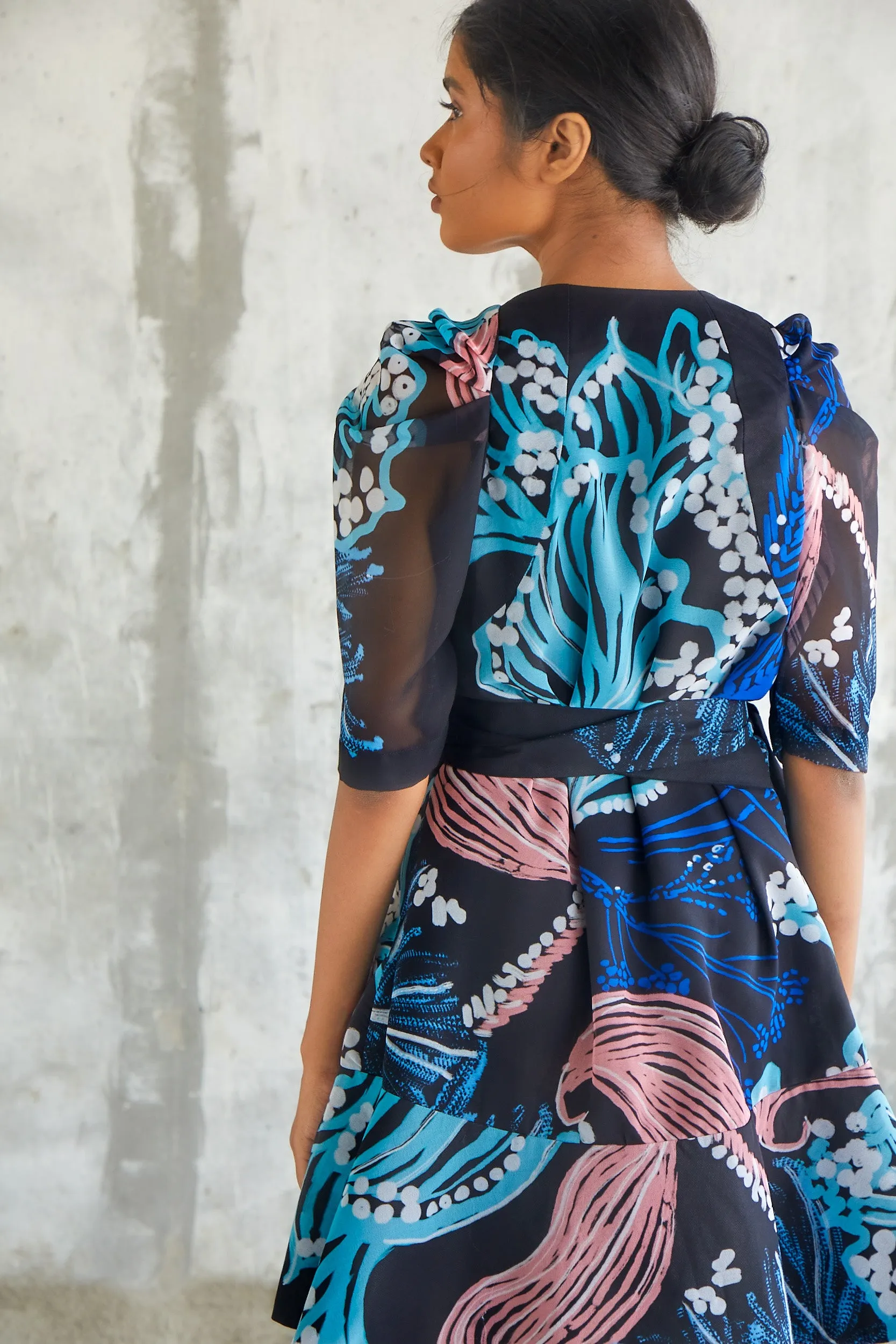 Windowleaf Wrap Dress