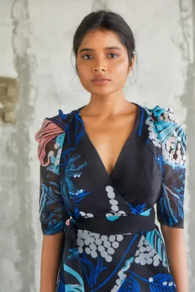 Windowleaf Wrap Dress