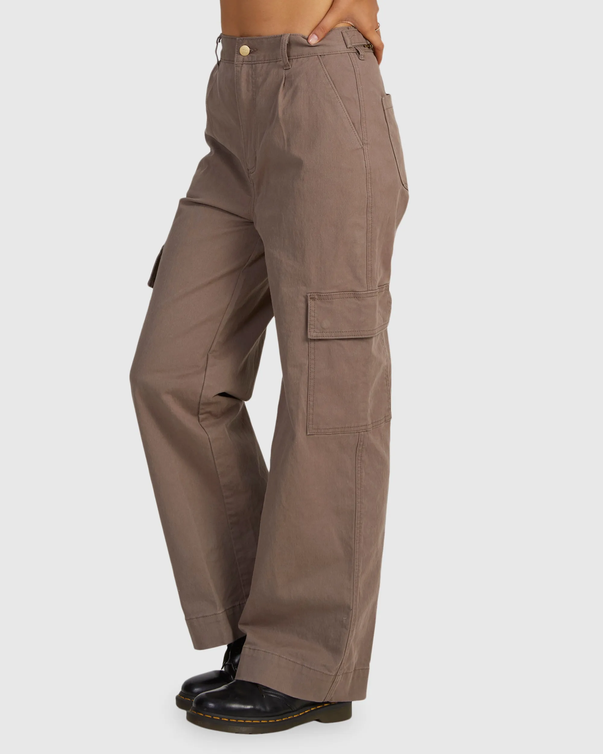 Womens Twill Cargo Pants