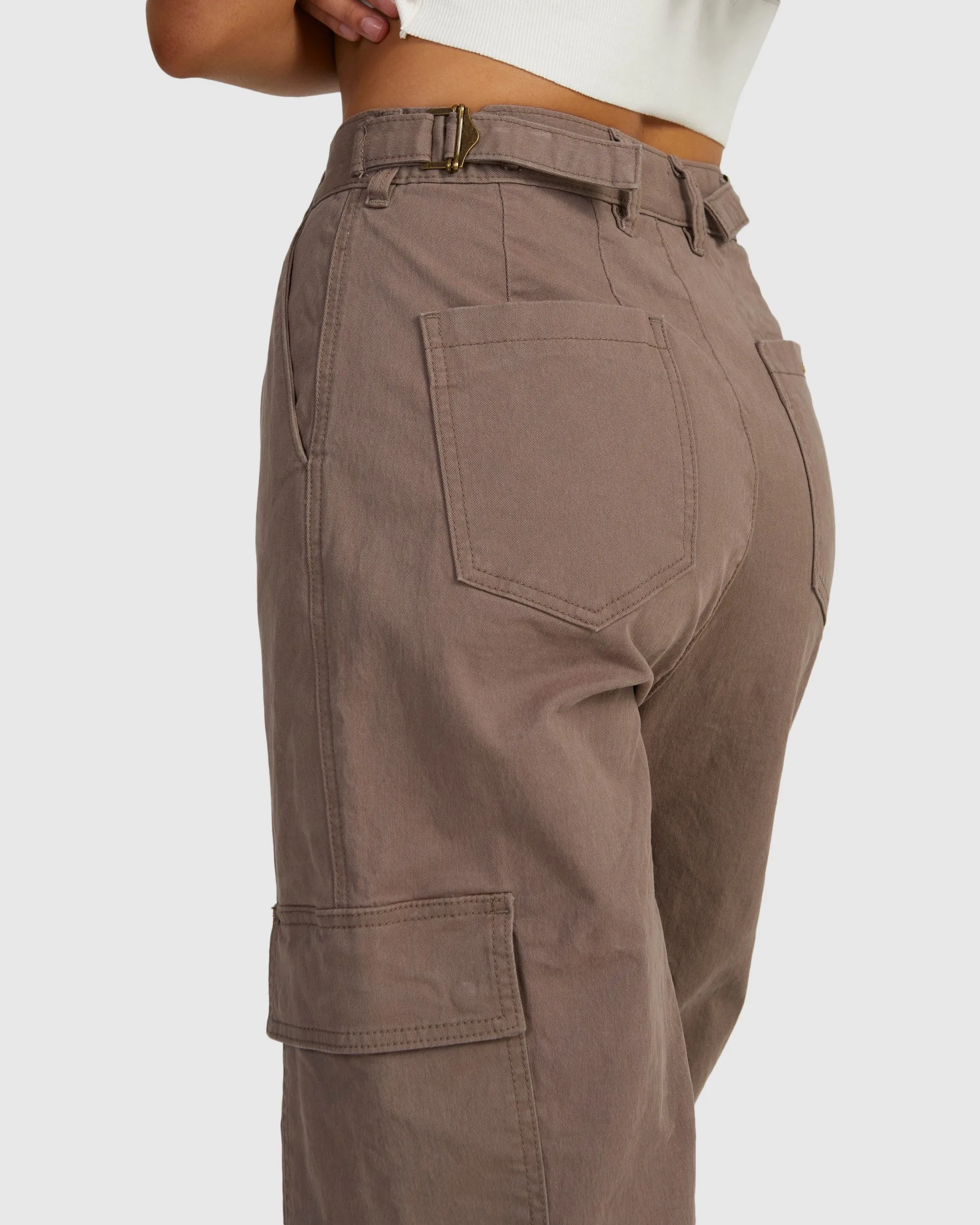 Womens Twill Cargo Pants